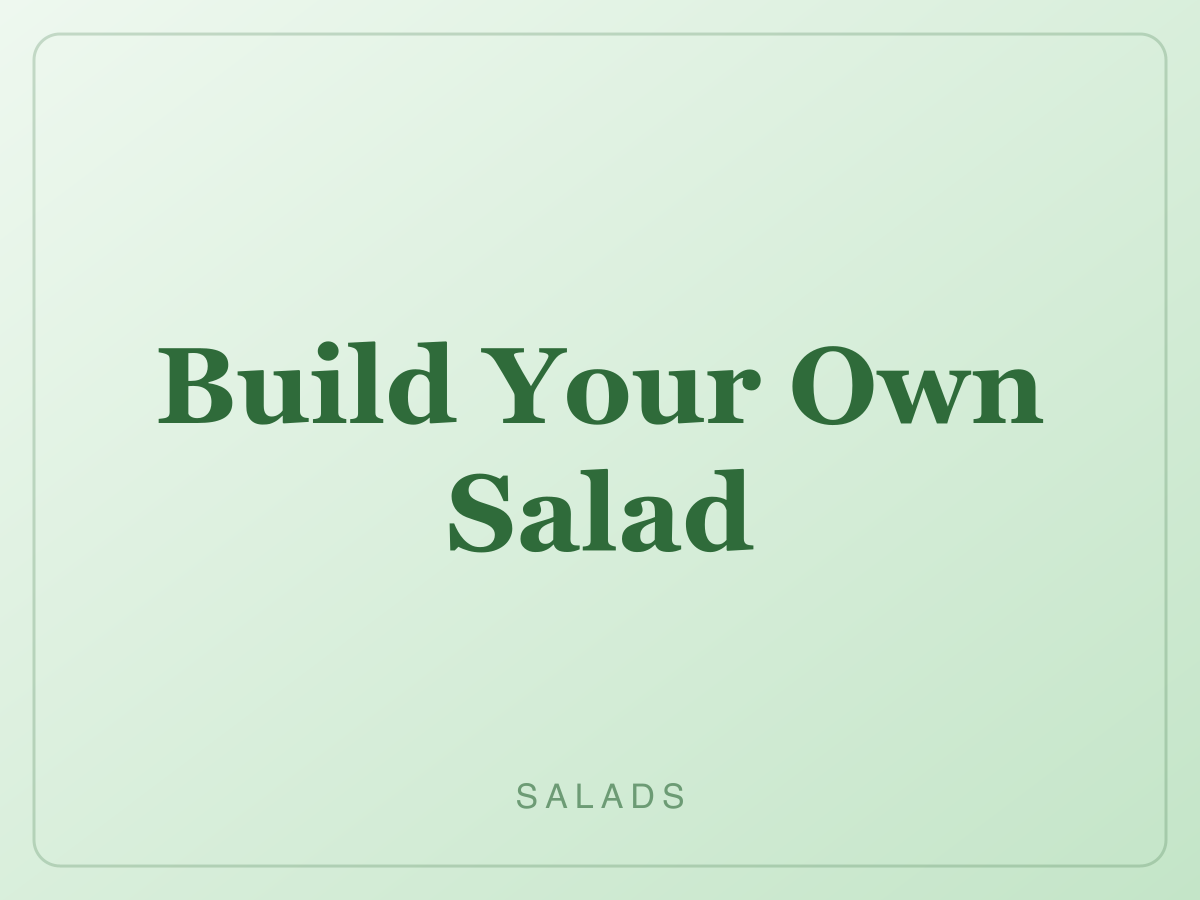 Build Your Own Salad