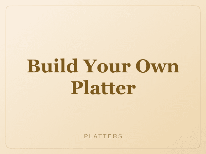 Build Your Own Platter