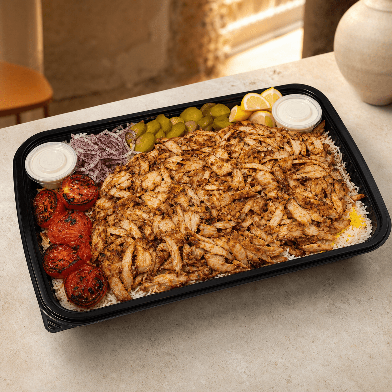 Chicken Shawarma & Rice Catering Tray